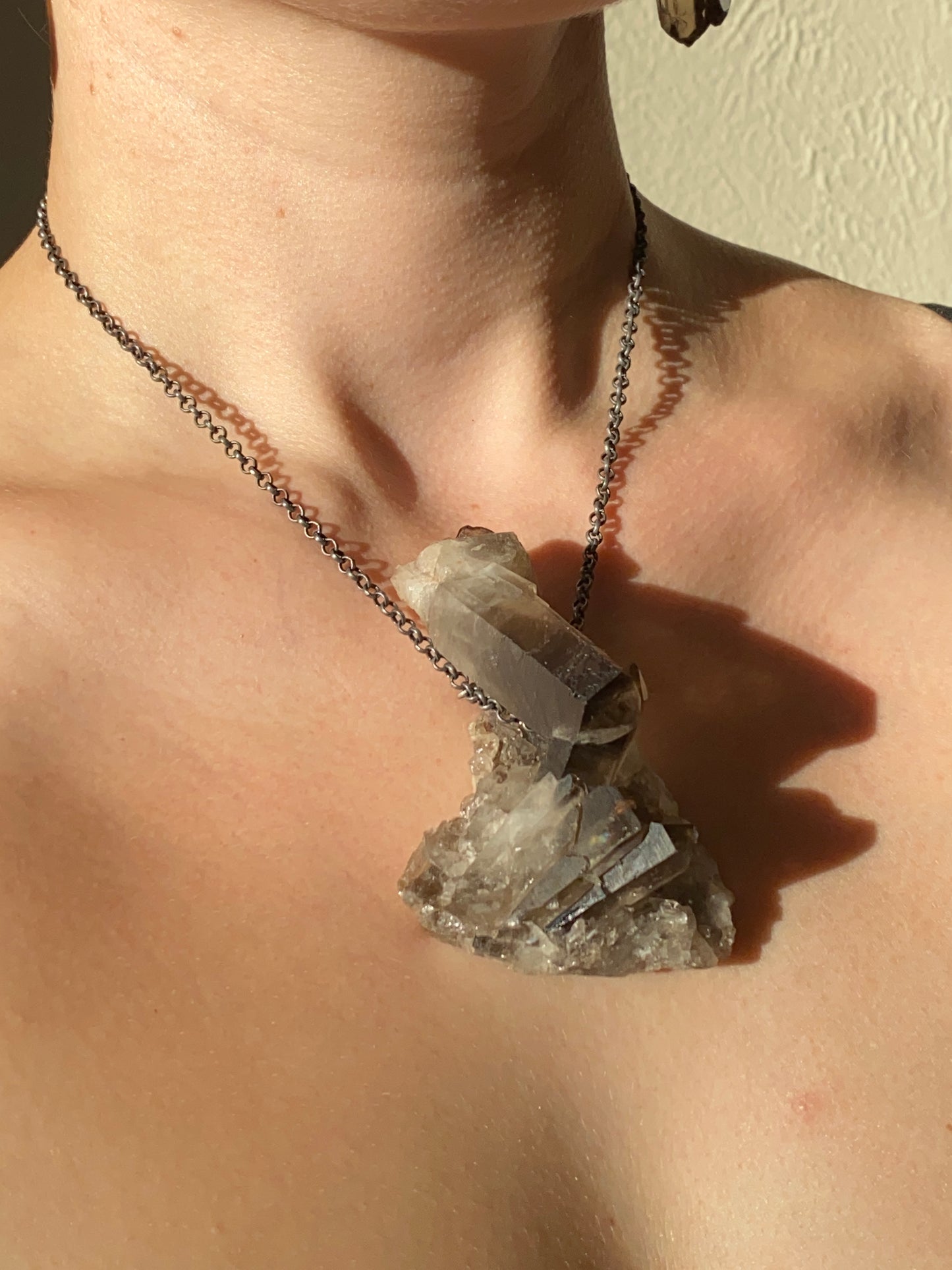 Smokey Quartz Cluster Necklace