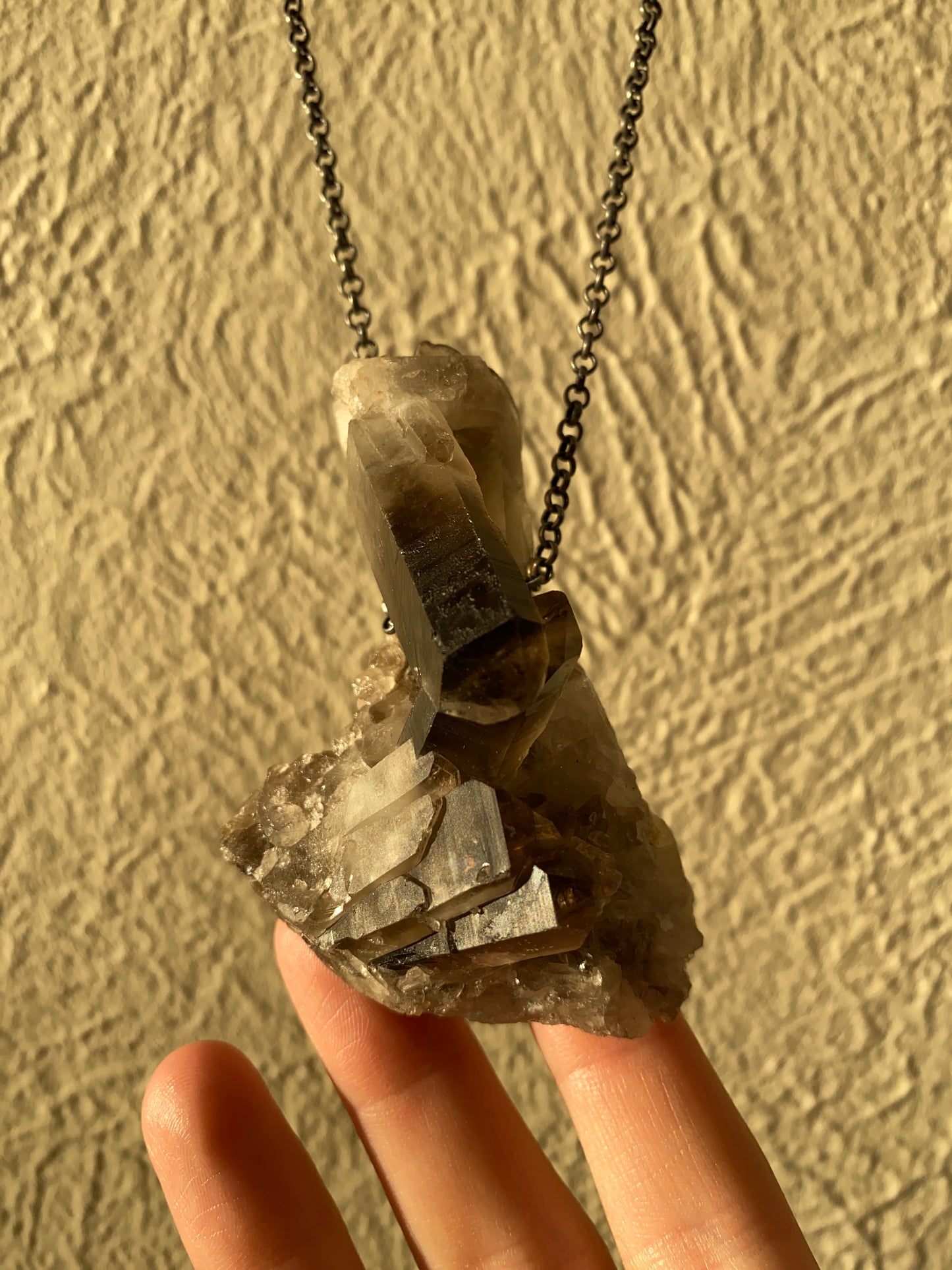 Smokey Quartz Cluster Necklace
