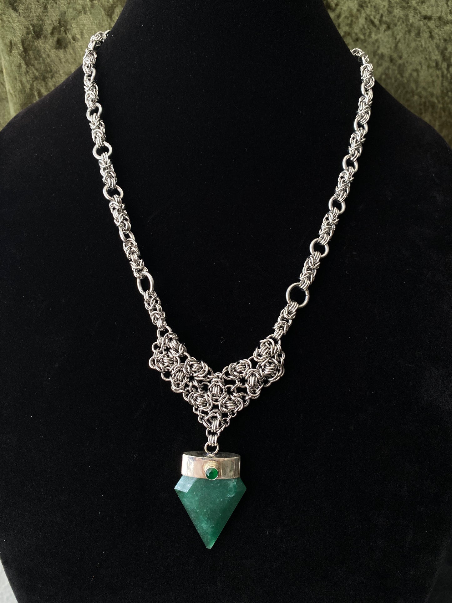 Green Aventurine & Green Onyx Point