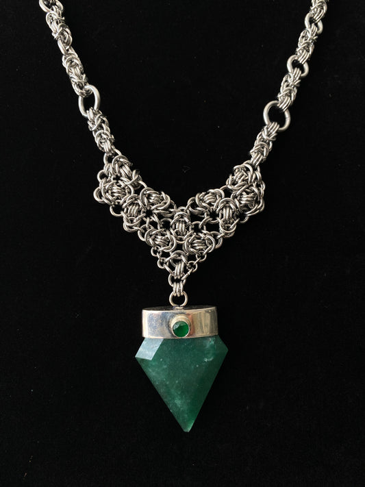 Green Aventurine & Green Onyx Point