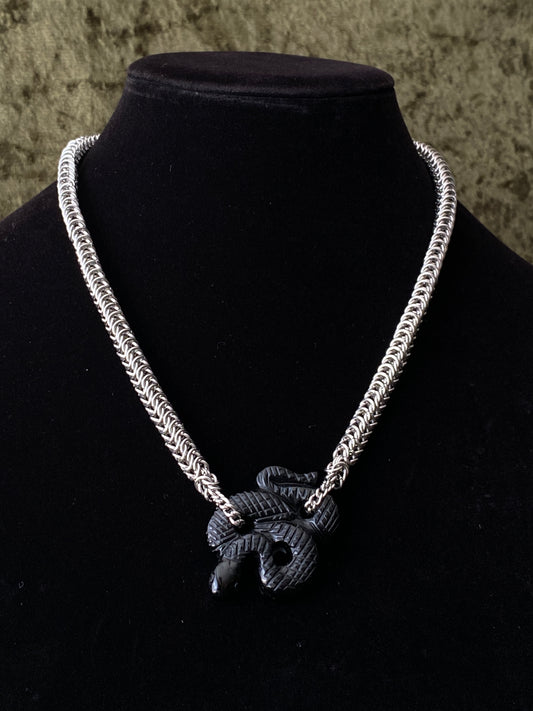 Obsidian Snake Collar