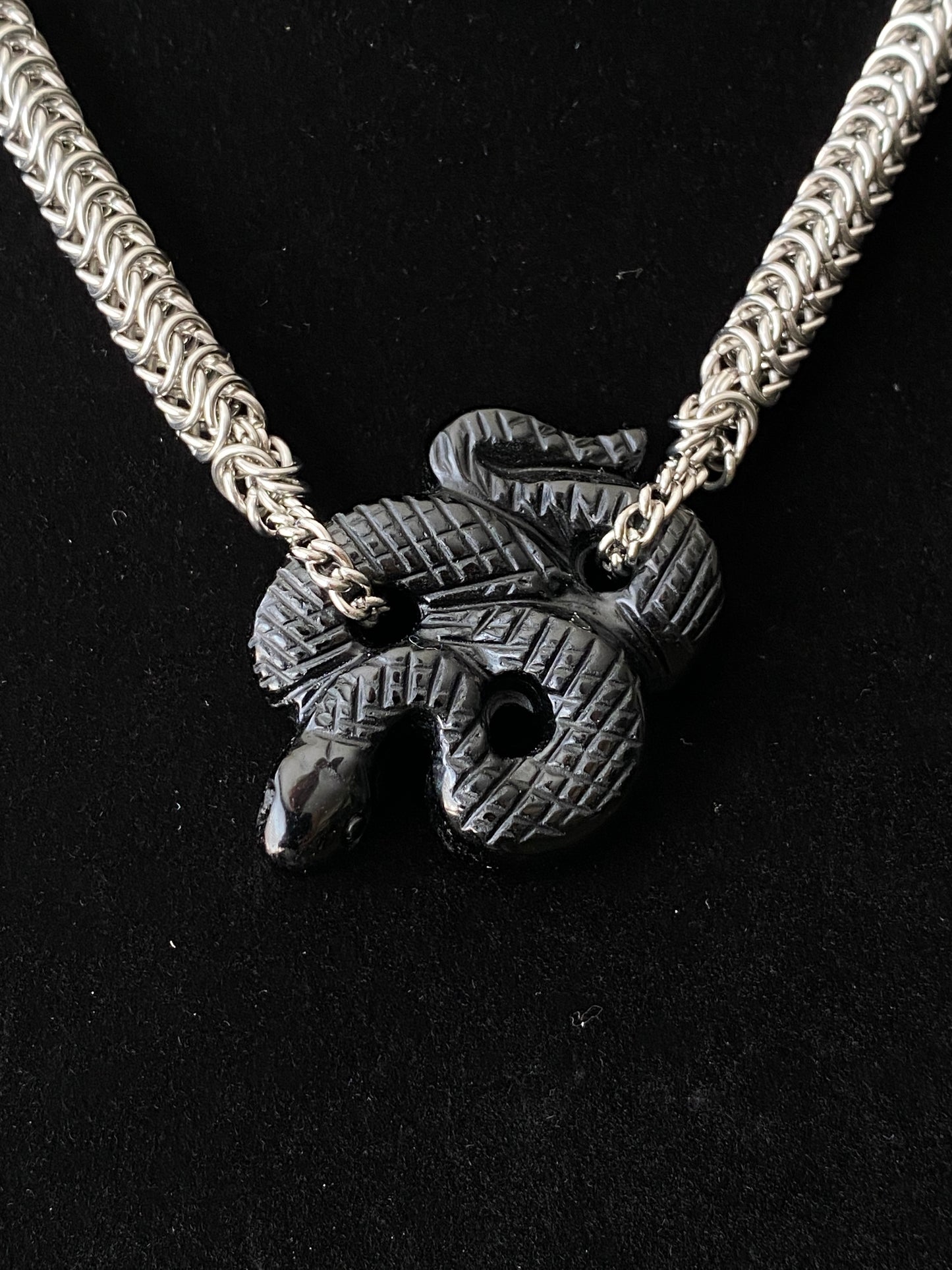 Obsidian Snake Collar