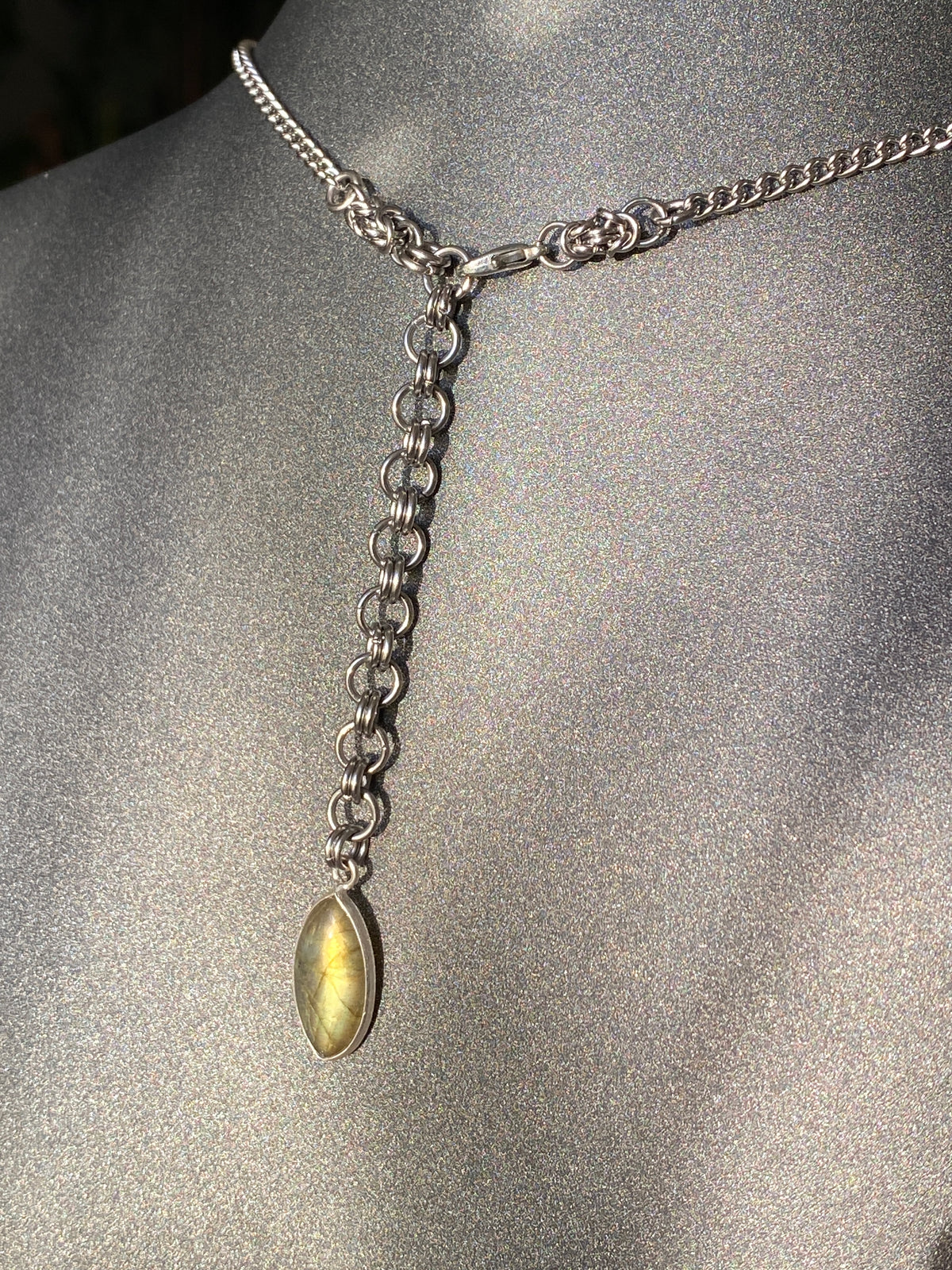 Labradorite & Carnelian Necklace