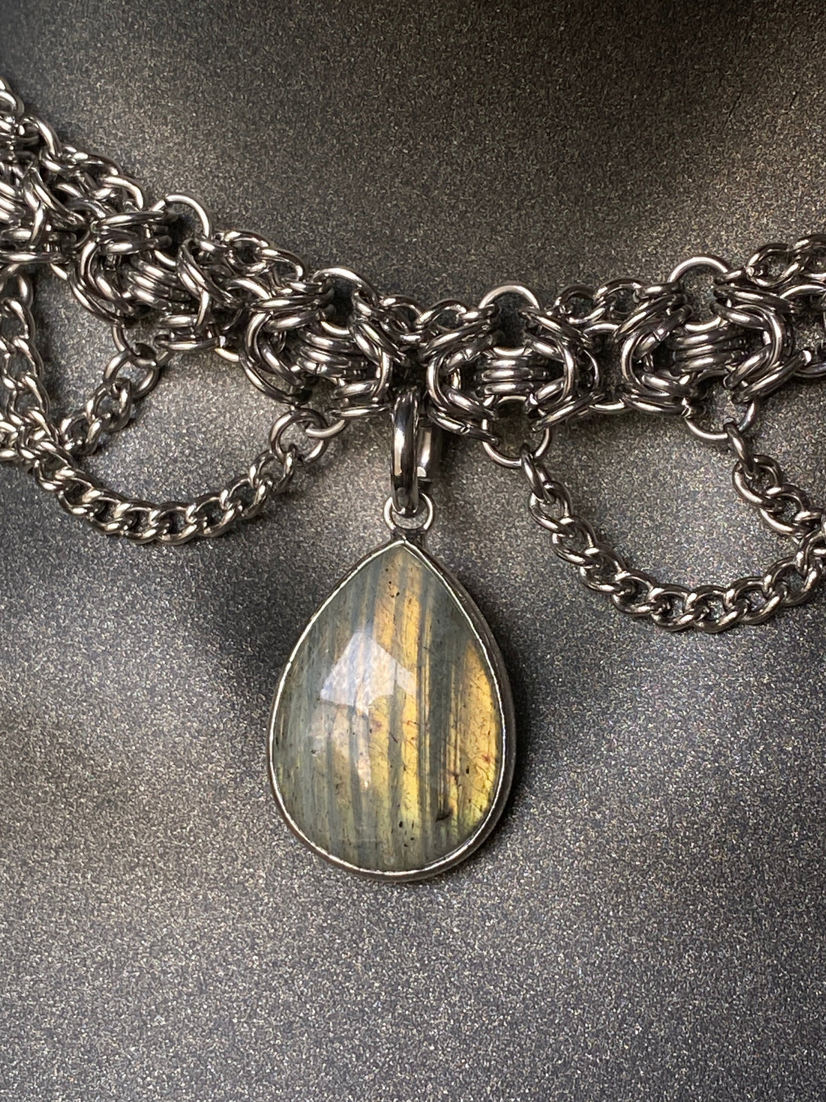 Tiered Labradorite Choker