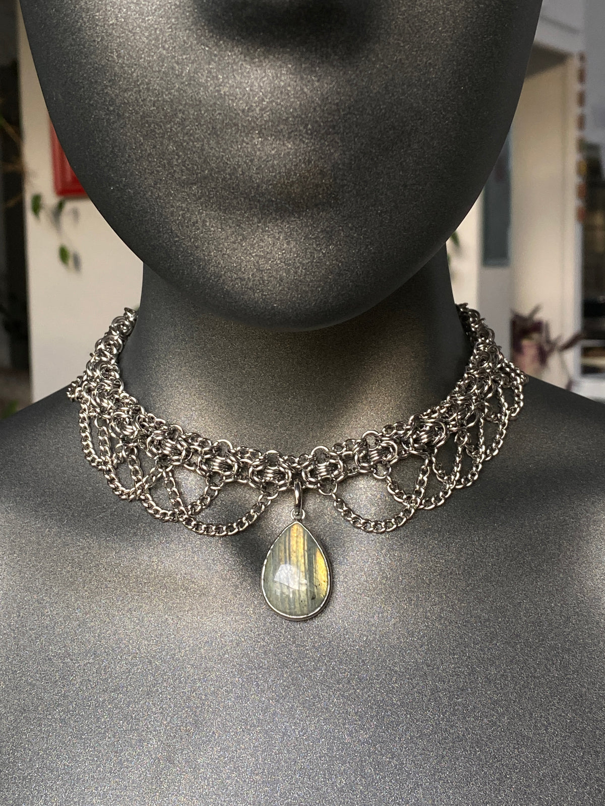 Tiered Labradorite Choker